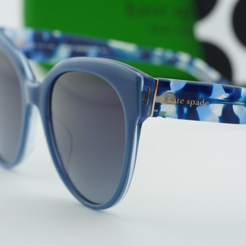 Kate Spade AUBRIELLA/G/S 0PJP 9O Cat Eye Sunglasses - Blue/Grey - Picture 2 of 11
